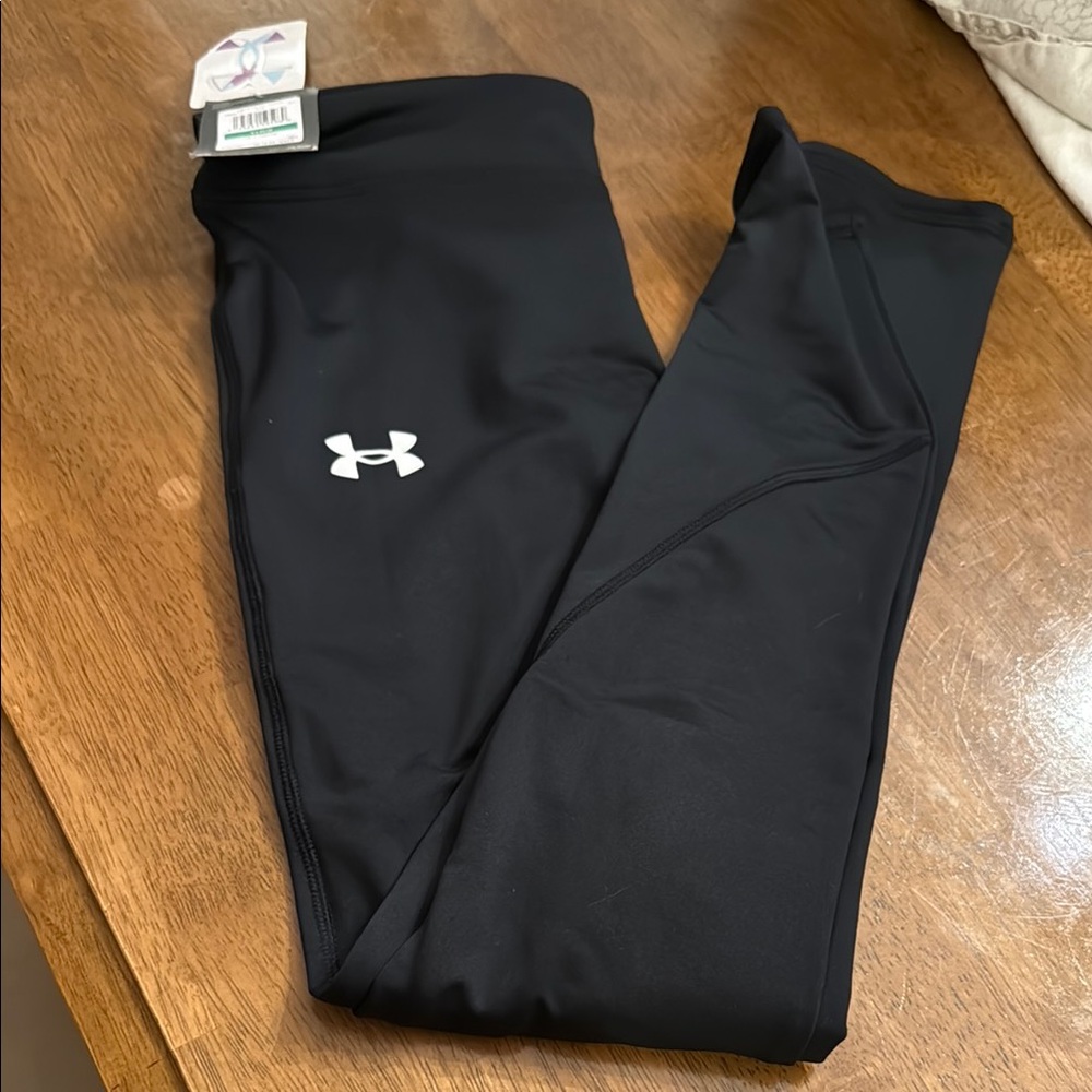 Girls Large Under Armour Black Fitted Leggings